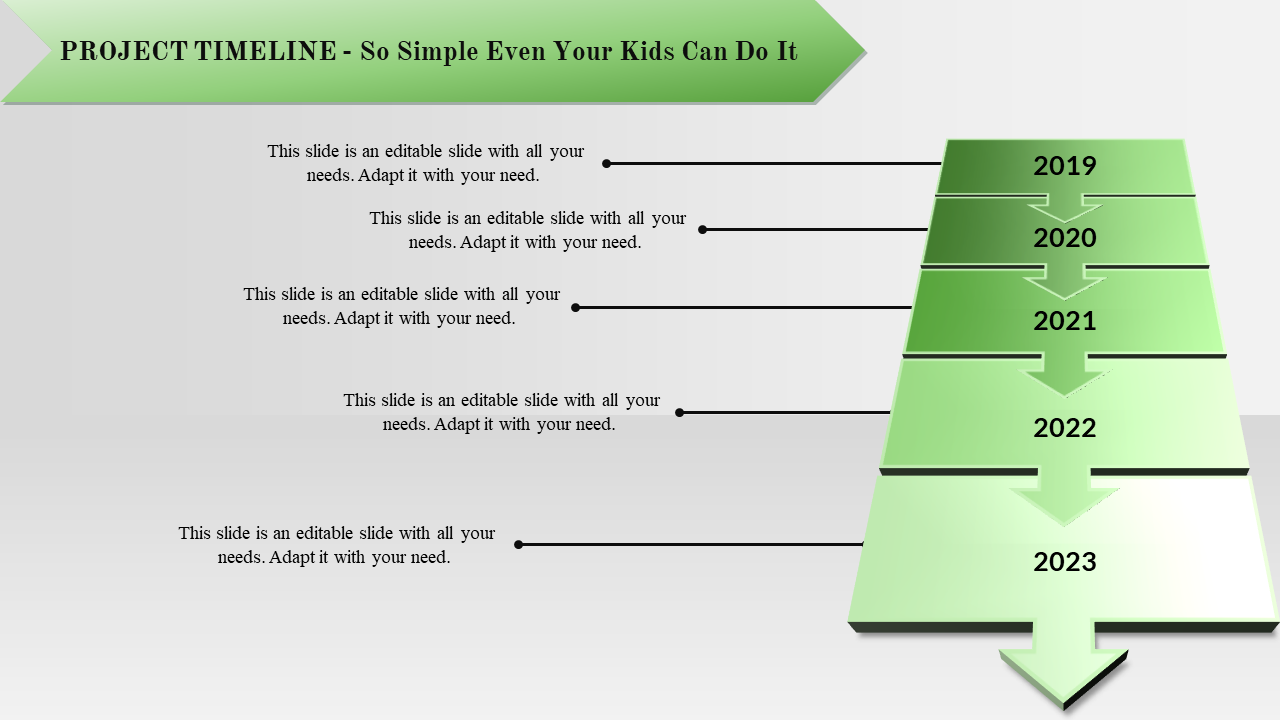 project plan timeline powerpoint template-project -plan-5-green
